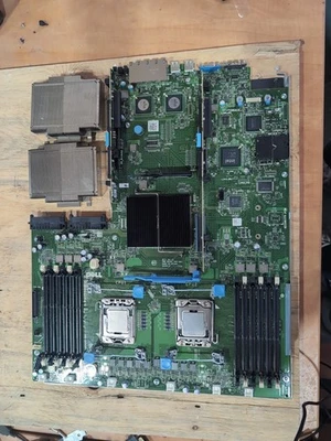 Dell PowerEdge R610 DDR3 LGA1366 Server Board 0F0XJ6 Tested W/Heatsinks W/CPUs  - Image 1 of 4