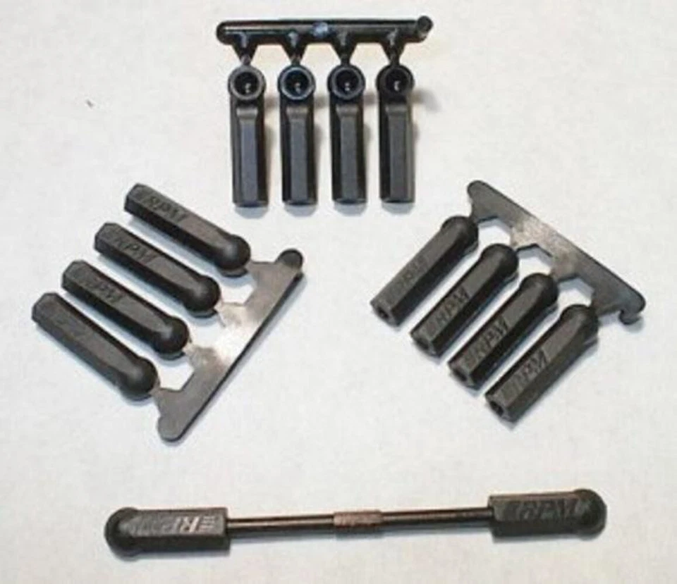 RPM Long Shank Rod Ends 4-40 12pk Black 73392