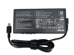 Original 20V 10A 200W AC Adapter Charger ASUS Laptop ADP-200JB K Rectangle Conn - Picture 1 of 3