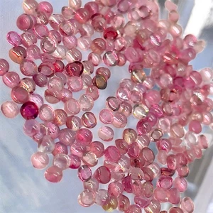 Natural Pink Tourmaline Cabochon Round 2.5mm Calibrated Loose Gemstones 20 Pcs - Picture 1 of 6