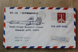 YF-12 SUPERSONIC NASA - TEST FLIGHT #64 NOV 16 1973 EDWARDS PILOT FULTON - Picture 1 of 1