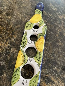 Handbemalte dekorative italienische Keramik Spaghetti Messschaufel signiert - Bild 1 von 2