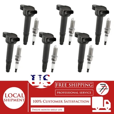 6pcs Ignition Coil and Spark Plug For 2005-2006 2007-2017 Toyota Camry 3.5L - Imagem 1 de 4