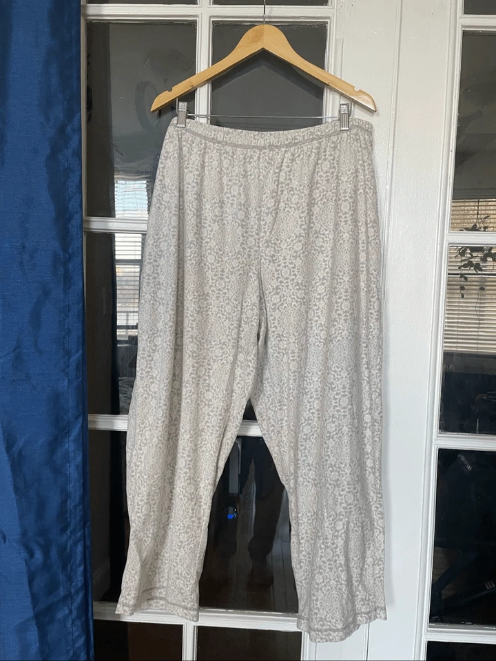 Charter Club Mujer Talla Grande Blanco Gris Difuso Pijama Pantalones PJ Parte Inferior Talla 2XL Foto 1 de 4