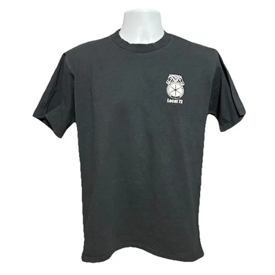 Camisa Teamsters Local 72 Hermandad Internacional Hombre Mediana Negra Manga Corta Foto 1 de 4