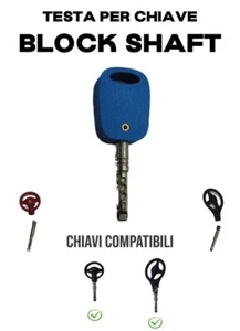 TESTA DI RICAMBIO IMPUGNATURA PER CHIAVE BLOCK SHAFT PLASTICA COLORE BLU - Foto 1 di 5