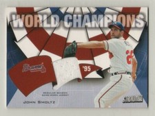 2002 Stadium Club World Champion Relics John Smoltz Braves Game Used Jersey