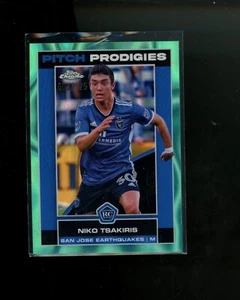2023 Topps Chrome MLS Aqua Lava Refractor #100 Nike Tsakiris #d 3/125 Pitch RC - Picture 1 of 1