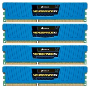 Kit mémoires Corsair Vengeance LP DDR3 16Go 4x4Go (CML16GX3M4A1600C9B) 1600 MHz - Photo 1/5