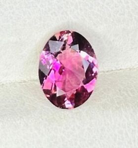 Natural Pink Tourmaline Faceted Oval Loose Gemstone For making Pendant Jewellery