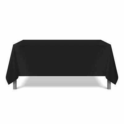 6 Pack of Arkwright Tablecloths - Polyester Reusable 85 x 85 - White or Black - Image 1 of 4