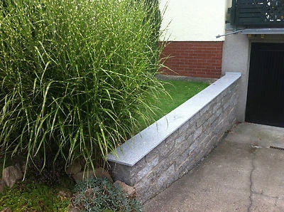 Mauerabdeckung Naturstein grau/ Granit Abdeckung Abdeckplatte Mauer Granit Stein - Bild 1 von 4