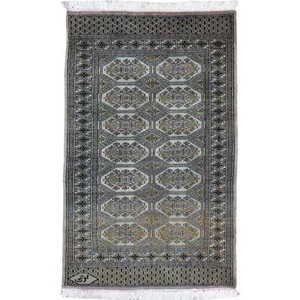 Alfombra tribal anudada a mano Bokhara Jaldar hecha a mano 100 % lana (talla 3,2 X 5,0) corona - Imagen 1 de 10