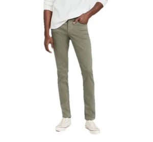 Frame L'Homme Slim Fit Stretch Denim Jeans Washed Military Green Mens Pants 33 - Picture 1 of 11