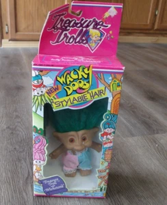 COLLECTIBLE 1992 TREASURE TROLLS WACKY DOOS TROLL NEW IN BOX - Picture 1 of 2
