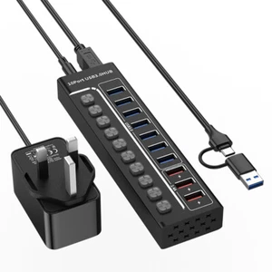 USB 3.0 Hub Splitter Adapter for Macbook Mobile Phone Tablets Laptop - Afbeelding 1 van 13