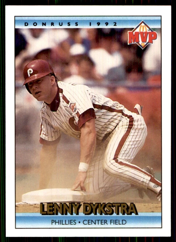 1992 Donruss McDonald's MVP Lenny Dykstra Philadelphia Phillies #8 - Image 1 of 2