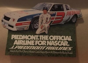 ¡Pegatina/calcomanía Ricky Rudd #3 Piedmont Airlines 1983 taza Winston! NASCAR vintage - Imagen 1 de 6