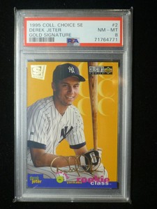 1995 Collector's Choice SE Derek Jeter #2 Gold Signature PSA 8 NM-MT