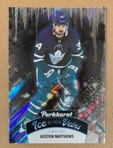 Auston Matthews Ice In Their Veins 2021-22 Parkhurst NHL Hockey #IV-6 Card LEAFS - Picture 1 of 2