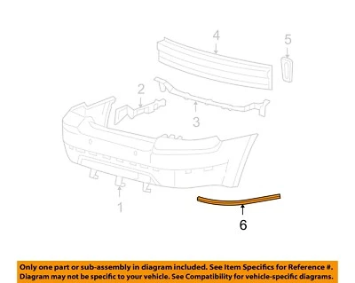 Componentes de parachoques trasero FORD OEM 05-07 Quinientos - Moldura 5G1Z17C830AAA Foto 1 de 2