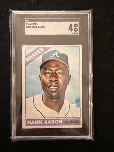 1966 Topps Baseball Hank Aaron #500 SGC 4 Atlanta Braves - Bild 1 von 2