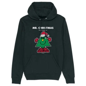Mr Men Pullover Hoodie Mr. Christmas Organic Cotton Long Sleeve Kids Top Hoody - Picture 1 of 13