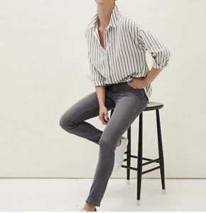 Damen Neu High Waist Super Skinny Denim Spandex Grau Jeans Hose - Bild 1 von 4