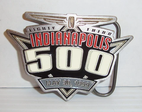 1999 Indianapolis 500 Belt Buckle Limited Edition 300 of 500 Pewter Brack Foyt Cover