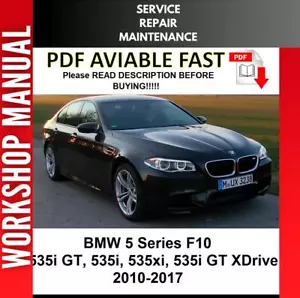 BMW 5 SERIES F10 2010 2011 2012 2013 2014 2015 SERVICE REPAIR WORKSHOP MANUAL - Picture 1 of 1