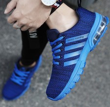 US Sneakers Mens Air Cushion Shoes Black/Blue/White/Red Sport Casual Breathable 