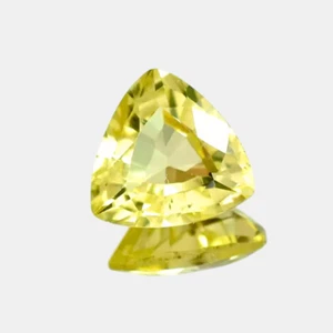 AAA+ Natural Flawless Ceylon Yellow Sapphire Loose Trillion Gemstone Cut 8x8 MM - Picture 1 of 6