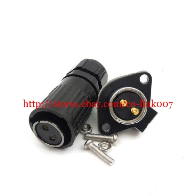HE20 2pin Waterproof Connectors, IP67 Electrical High voltage Current Connector - Image 1 of 4