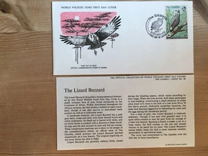 GAMBIA 1978 FDC WWF 098 BIRDS OF PREY LIZARD BUZZARD ABUKO NATURE RESERVE - Picture 1 of 1