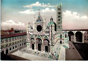 Foto reale Il Duomo Duomo, Siena, Italia cartolina RPPC colorata a mano - Foto 1 di 2