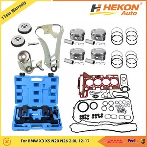 For BMW X3 X5 N20 N26 2.0L 12-17 Engine Rebuild Kit Timing Chain Tool VVT Piston - Picture 1 of 15