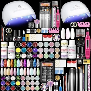 8g Acrylic Powder Nail Kit With Drill Machine Tools Nail Glitter For Beginners - Picture 1 of 14