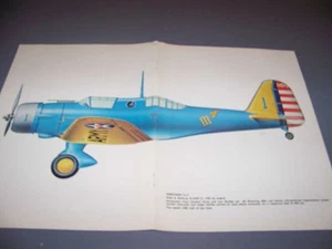 VINTAGE..NORTHROP A-17...2-PAGE COLOR PROFILE POSTER PAGES...RARE! (116G) - Picture 1 of 3