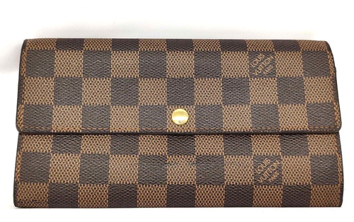 LOUIS VUITTON（LV） Portafoglio lungo originale Louis Vuitton Damier Ebene Sarah N61734
