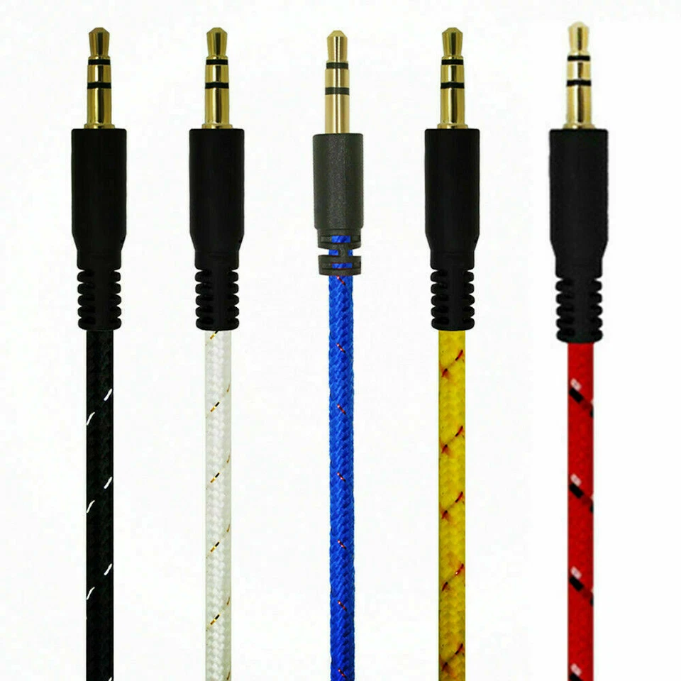 3ft 3.5mm Audio AUX Male to Male Stereo Cable Cord For Apple Samsung Phone Car - Image 1 of 4