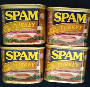 4 Cans SPAM TURKEY HEALTHY Flavor Meat 12oz Cans BB 2026 YUM!
