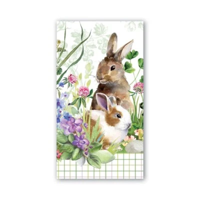 Michel Design Works Bunny Meadow Springtime 15 Triple-Ply Paper Hostess Napkins - Image 1 of 2