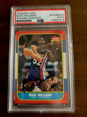 Buck Williams Signed Autograph 1986 Fleer #123 - Image 1 of 2