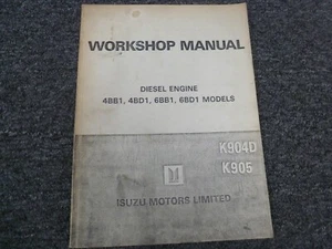 Isuzu 4BB1 4BD1 6BB1 6BD1 Engine on Kobelco K904D K905 Service Repair Manual - Picture 1 of 1