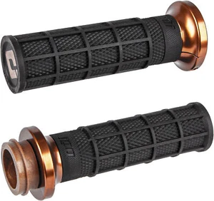 ODI LOCK-ON GOFRE COMPLETO HARLEY DAVIDSON 1984+ EMPUÑADURAS DE MANILLAR DE CABLE NEGRO/BRONCE - Imagen 1 de 1