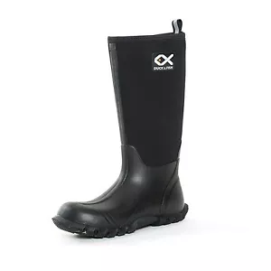 Duck and Fish Buck Man 16" Black Fishing Hunting Neoprene Rubber Farm Knee Boot - Picture 1 of 8