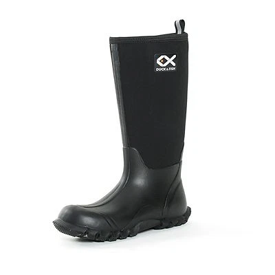 Duck and Fish Buck Man 16" Black Fishing Hunting Neoprene Rubber Farm Knee Boot - Image 1 of 4