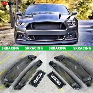 For Ford Mustang 2015-2017 Carbon Fiber Front Upper+Lower Bumper Grill Grille - Picture 1 of 21