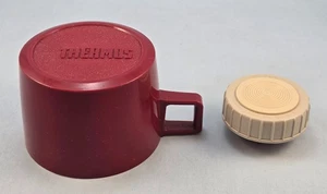 1963 King Seeley Thermos Replacement Red Cup and Stopper - Picture 1 of 5