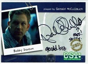 CSI Series 2 2004 Auto Autograph CSI-B5 Gerald McCullouch Bobby Dawson VARIANT - Picture 1 of 3